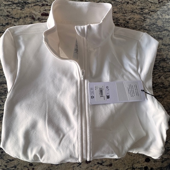 NWT ALO Yoga (M) Airbrush Corset Full Zip-Up Jacket Ivory - Picture 4 of 7